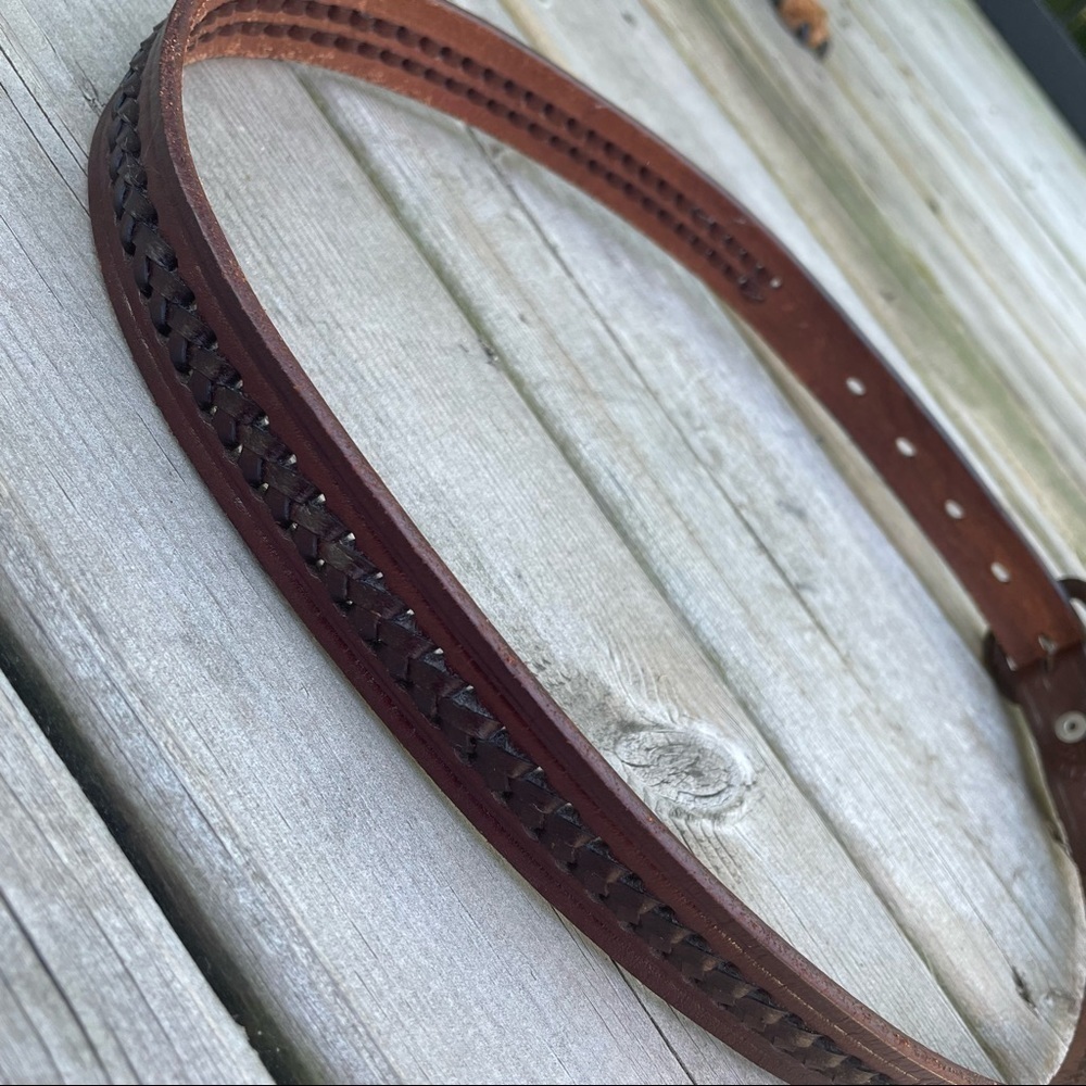 Vintage RM Hecho En Mexico Leather Belt 32” - Picture 6 of 13